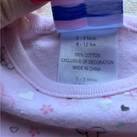 Just Born Bodysuit pink with flowers 0 to 3 months 0-3M - Picture 3 of 3